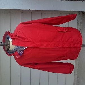 FREEMAN Seattle Raincoat Red Nylon Shell Sz‎ XXL 44 Mens Hooded Full Zip Jacket